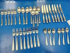 Yamazaki Bolo Stainless Flatware Set 38 Pcs. Forks Knives Spoons Almost Serv 8