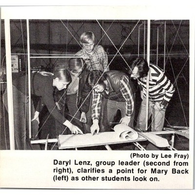 Daryl Lenz Clarifies A Point For Mary Back 1978 Sport Aviation Photo SAH5-8