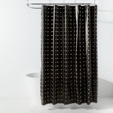 13pc PEVA Waves Shower Curtain with Rings Set Ivory