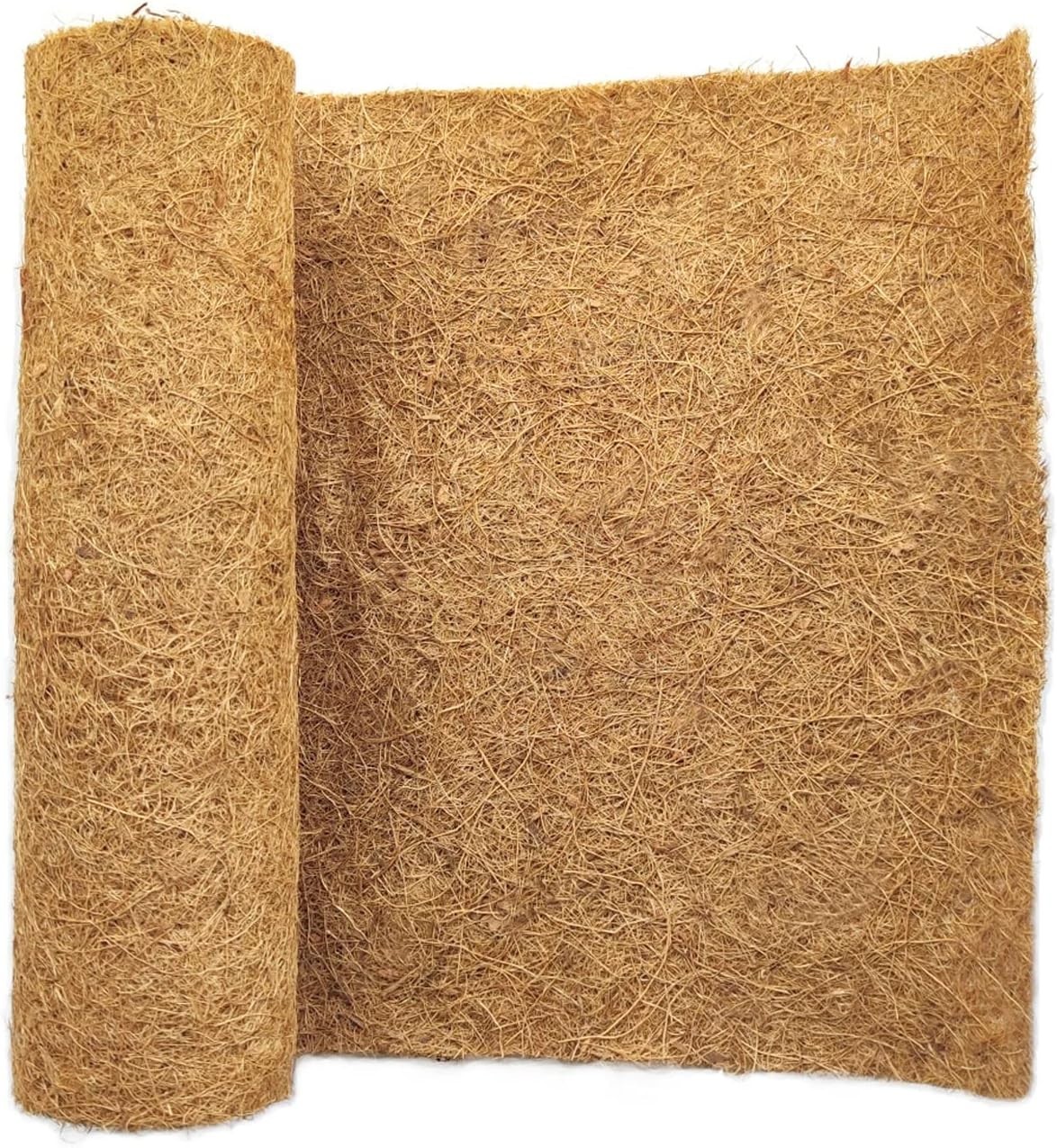 Natural Coconut Fiber Mat - 16x80 Inch Liner for Planters & Reptile Bedding