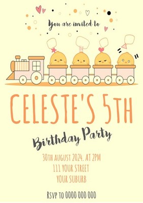 YOU PRINT Birthday Invitations Personalised DIGITAL FILE Chick Baby Chickens