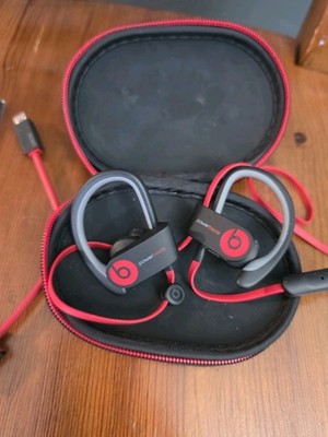 Beats Power beats 2 High Performance Wireless Earphones Red Black