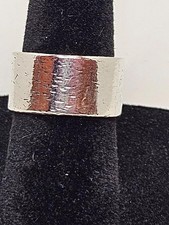 Vintage Wide Band 925 Silver Ring - Mexico - Size 5 - 5.7 Grams