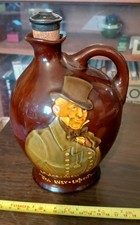 Royal Doulton Kingswear Mr Micawber Whiskey Flask Very Good Condition