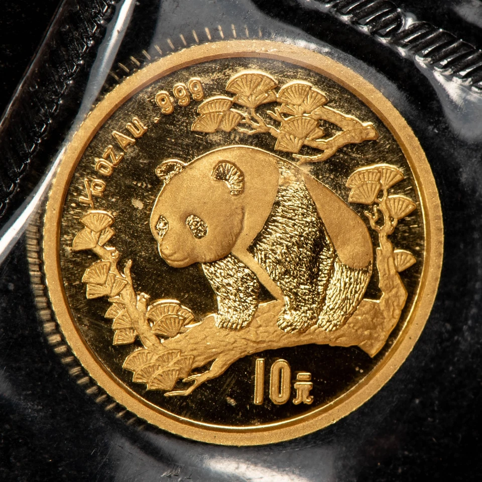 Moneda panda de oro China 1997 10 yuanes 1/10 oz - décima onza - sellada OMP - G5959 Foto 2 de 4
