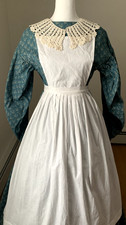APRONS PINNER BIB CIVIL WAR WOMEN LADY REENACTOR VICTORIAN DRESS CLOTHING 1862