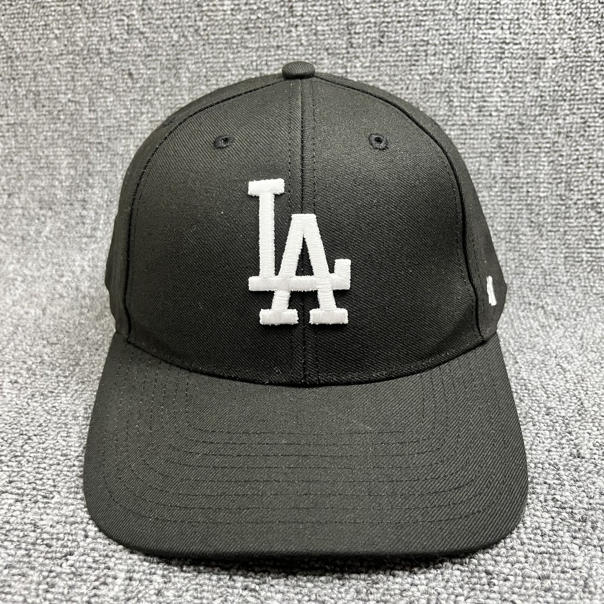 LA Dodgers '47 Brand MVP Hat Black White Adjustable Hook and Loop MLB Cap