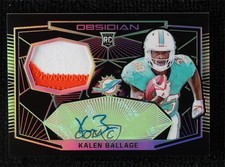 2018 Obsidian Rookie Jersey Electric Etch Green 14/25 Kalen Ballage Auto 7zf