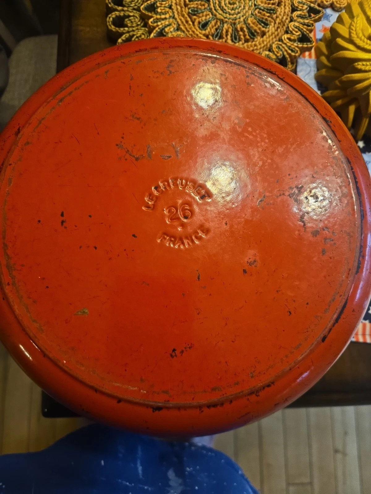 Le Creuset FRANCE Size 26 Dutch Oven 5.2L 5.5 qt CERISE RED Enamel Cast Iron