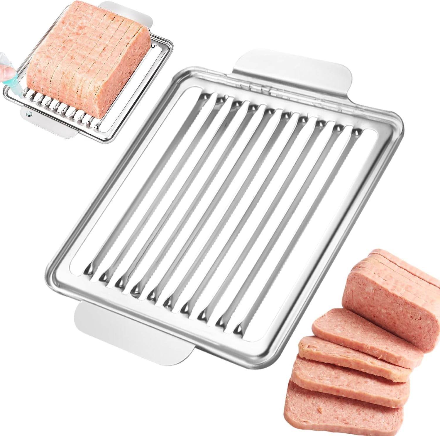 Cortador de carne de almuerzo de 10 rebanadas de acero inoxidable 304 para SPAM