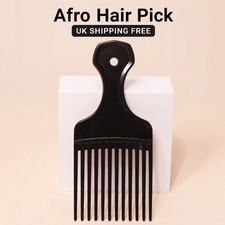 Afro Comb with Black Fist Metal or Plastic African hair Pik Professional Styling