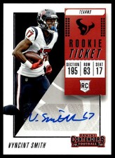 2018 Contenders Rookie Ticket - Vyncint Smith Rookie Auto Houston Texans #331
