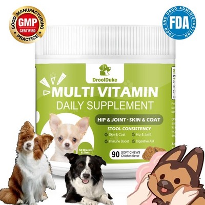 Dog Multivitamin Chewable Tablets Help Improve Hair and Bone Health and immunity