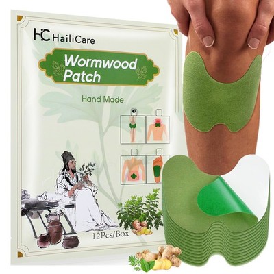 120Pcs Wormwood Knee Patch Herbal Plaster for Knee Support & Muscle Pain Relief