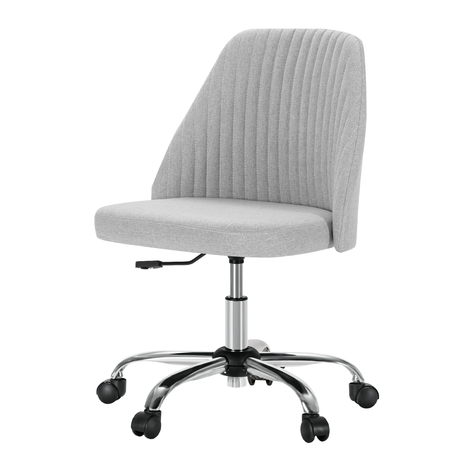 Modern Fabric Armless Adjustable Swivel Home Office Desk Chair