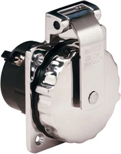 New Marinco 6371EL, Stainless Steel 3-Wire Locking 50A, 125V Power Inlet