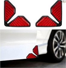 2 PCS Car Door Corner Protector Edge Guards, Real Carbon Fiber Anti Color: Red