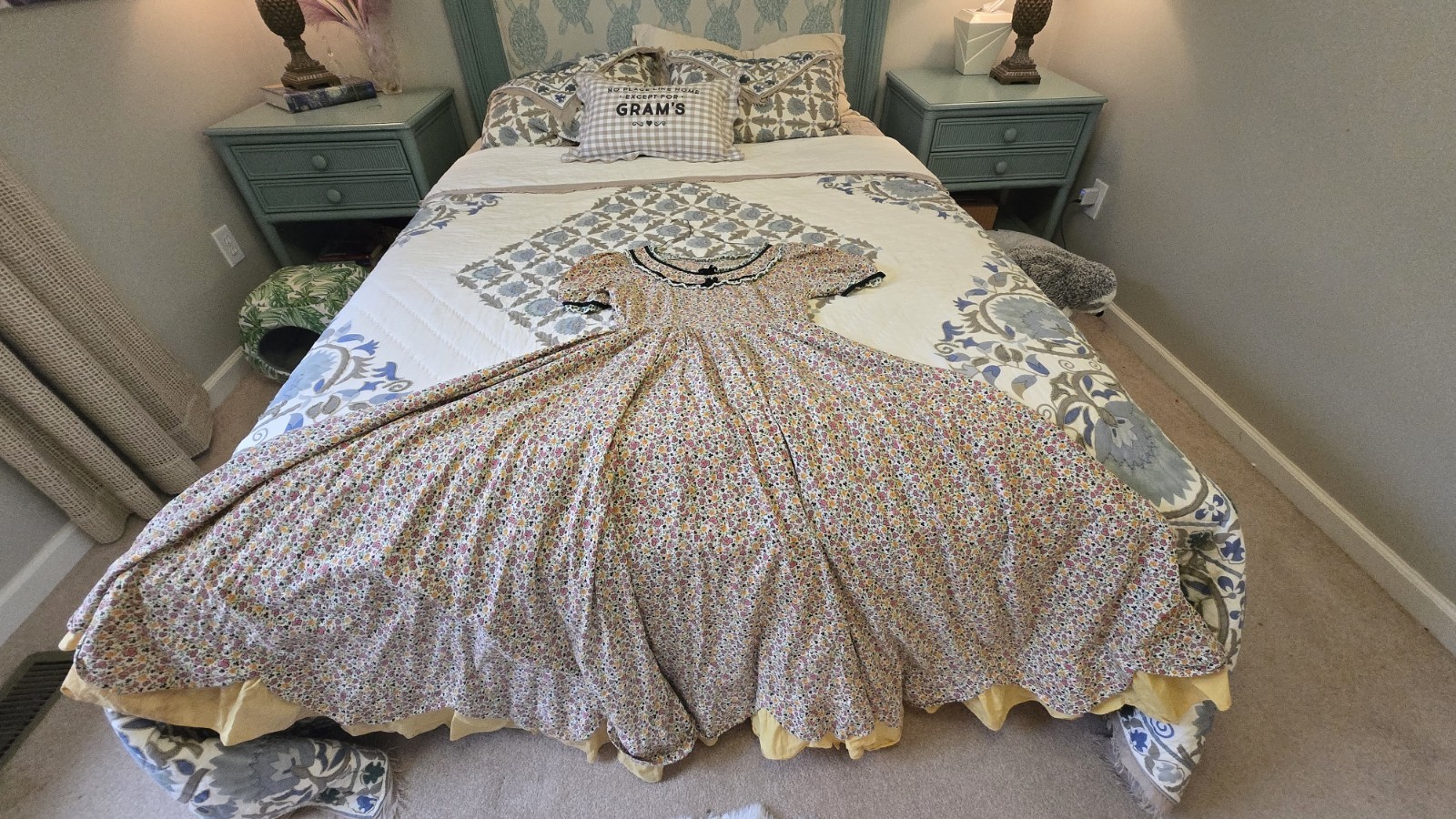 1930s Feedsack Prairie Dress, 108" Sweep, Authent… - image 1