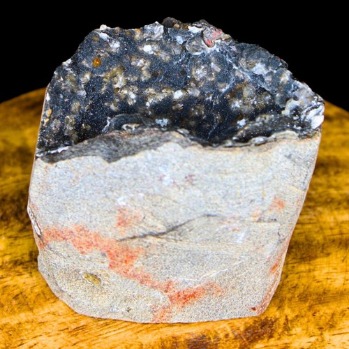 150g Natural Chalcedony w/ MM Quartz Crystal In Geode Mineral Specimen on Matrix - Picture 6 of 10