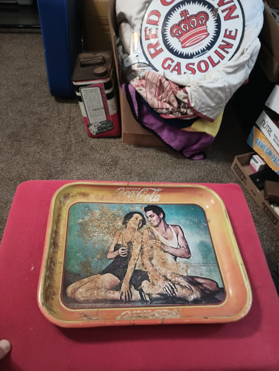 Original Coca Cola Tray/1934 Johnny Weissmuller Maureen O'Sullivan