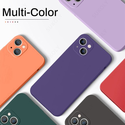 For iPhone 14 13 12 Pro Max 11 XR XS 8 7 Liquid Silicone Velvet Soft Case Cover - Picture 3 of 24