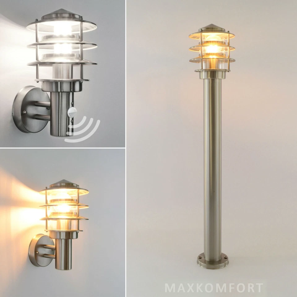 Außenleuchte Standleuchte Wandleuchten Edelstahl Gartenlampe Wegeleuchte 249 - Bild 2 von 4