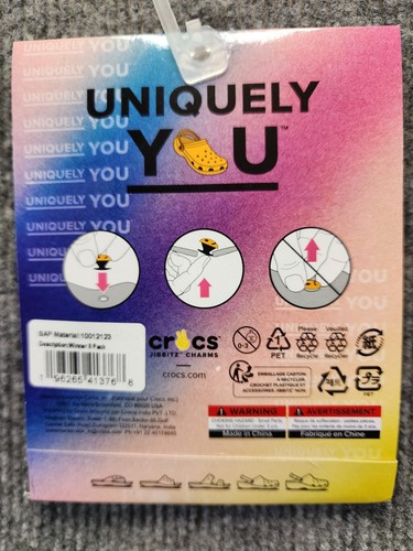 Crocs Jibbitz Charms -Winner 5 Pack- GOAT World Champions Ring Uniquely You - Picture 2 of 8