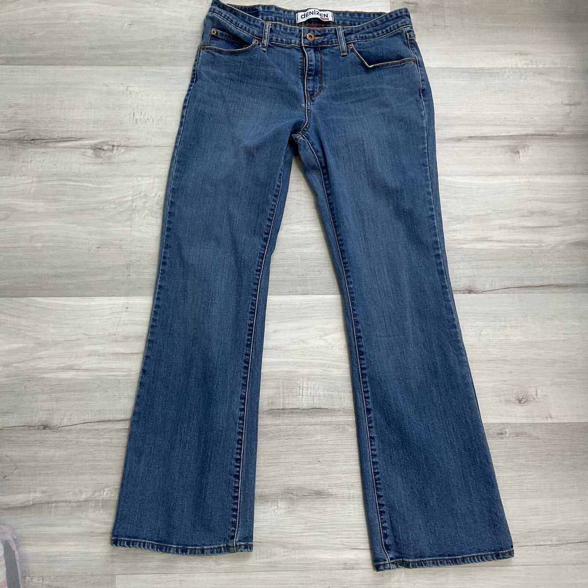 Levis Denizen Jeans Womens Blue Denim Boot Cut Mid Rise Stretch 32