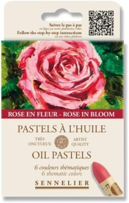 Sennelier 6 verschiedene Künstler Öl Pastell Box Set - THEMENSET - ROSE IN BLÜTE