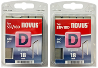 2X 600 Tackerklammern Novus Typ D 53 F 18 X 11,3 Mm D-Point Heftklammer 042-0650