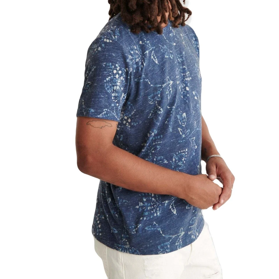 NUEVO CON ETIQUETAS Lucky Brand Camiseta Súper Suave Mezcla Algodón/Lino Estampado Batik Camiseta S,M Foto 3 de 4