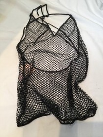 Agent Provocateur Texas Ibiza Festival Swimwear Dress 8-10 Black Sequin Fishnet