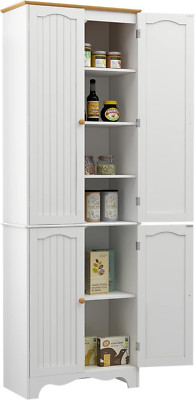 72'' Tall Kitchen Pantry Cabinet, Freestanding Storage Cabinet with Doors and Sh