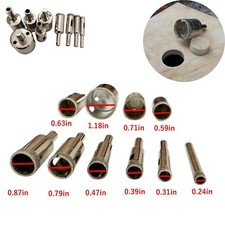 10PCS Marble Hole Opener Drill Head Diamond Electroplated Glass Drill Bit