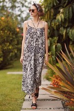 NWOT Anthropologie Strappy Midi Dress size M Run larger