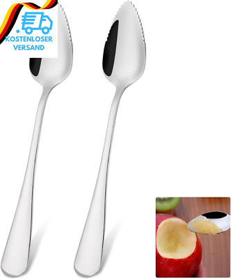 Molain Grapefruitlöffel, Silber Kiwi Spoon Aus Edelstahl, Löffel Mit Zacken Baby