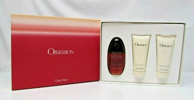 Calvin Klein Obsession 3 Piece Set Eau De Parfum, Body Lotion & Body Wash NEW