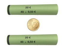120 Papierh&uuml;lsen M&uuml;nzh&uuml;lsen vorgefertigt und gerollt - Rollenpapier f&uuml;r 50 Cent