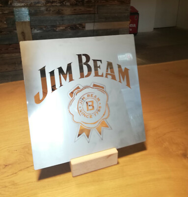 Jim Beam Logo aus Edelstahl 