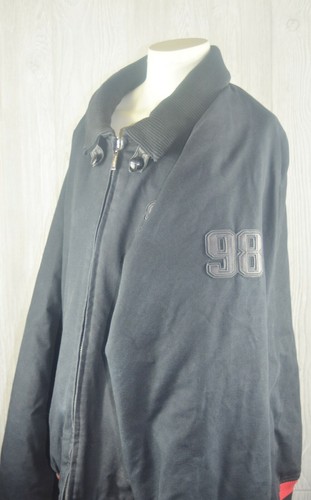Giacca in tela vintage Stall & Dean da uomo 5XL stile Varsity finiture in pelle rara - Foto 5 di 12