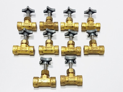 10 CURTIN Model A-33 Brass 1/4'' x 1/4'' NFPT Female O-Ring Vee Point Line Valve