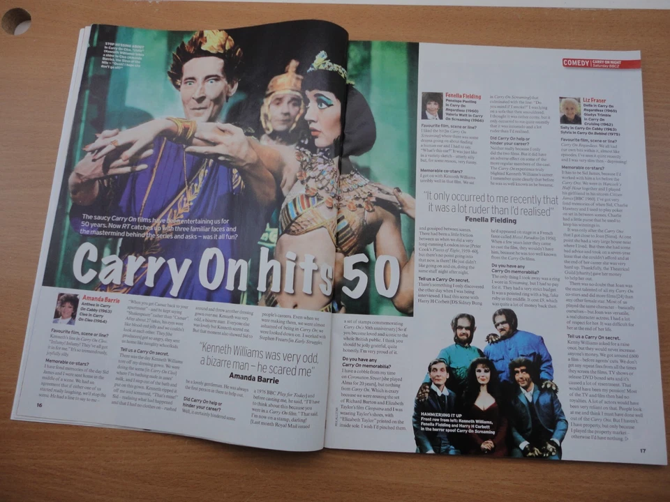 Radio Times Magazine July 2008 Carry On At 50 Barrie Fielding Fraser Rogers - Image 3 of 4