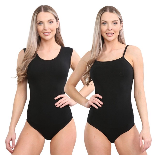 Mujer Algodón Mono Negro Basics Fajas Gimnasio Danza Leotardo Talla 8-16