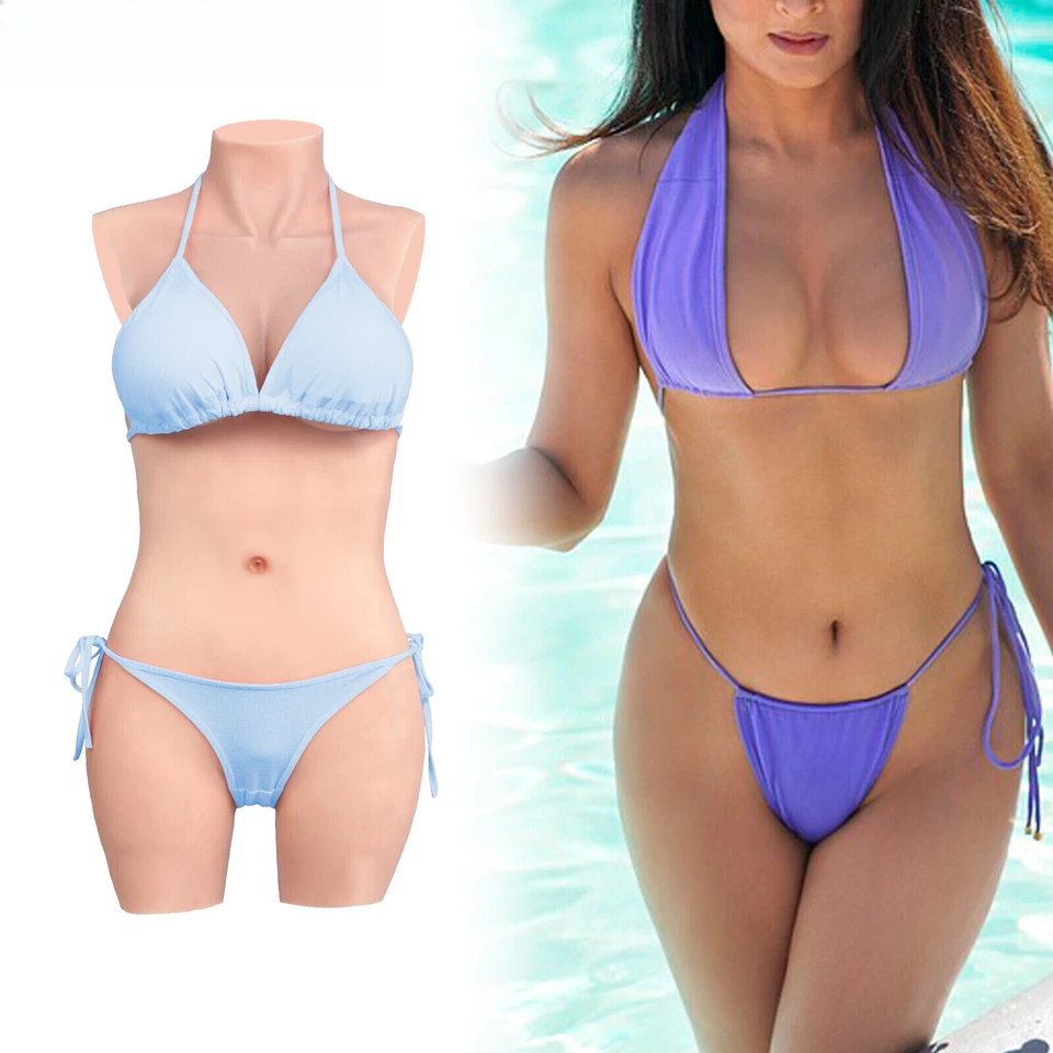 Silicone Breast Forms Realistic Body Suit Fake Vagina C Cup Crossdresser Cosplay - Image 2 of 4