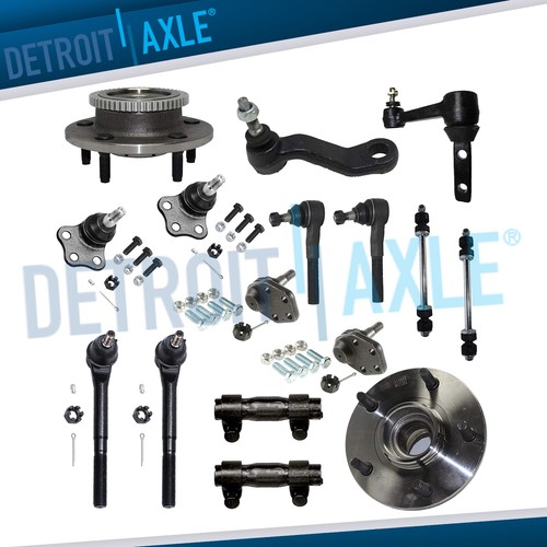 2WD Front Wheel Hubs and Ball Joints Suspension Kit for 2000 2001 Dodge
