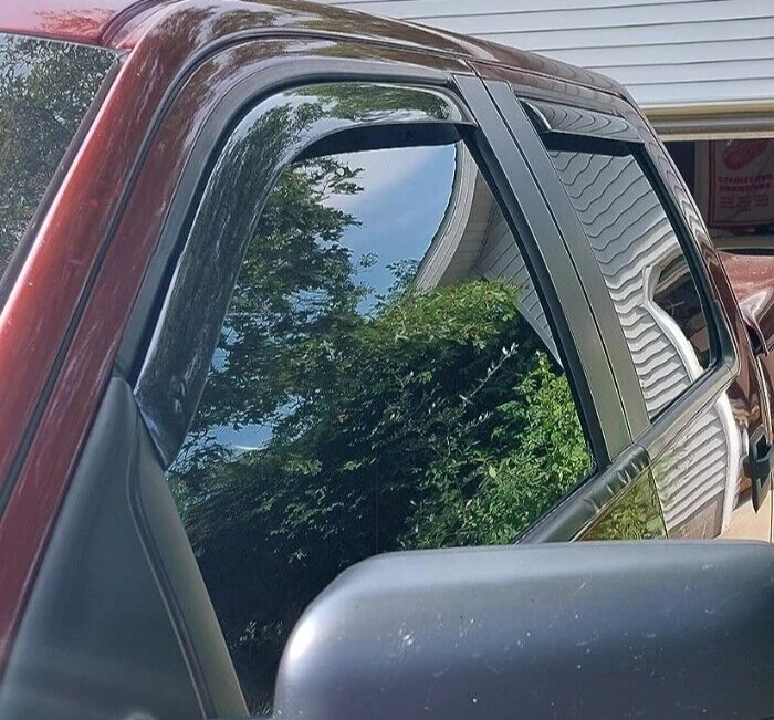 Встроенные вентиляционные козырьки противодымные дождевики AVS для Ford F150 2009-2014 годов выпуска с экипажем - Изображение 3 из 4