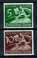 GERMANY, SCOTT # P1-P2, SET OF TWO MNH 1939 NEWSBOY & GLOBE NEWSPAPER STAMPS