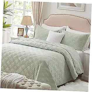 Sage Green Quilt Set Size Bedspread Quilt Sets Soft King Sage Green-1