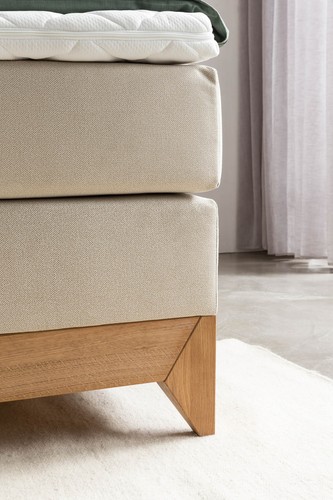 Belanoti RIVIERA Boxspringbett 180x200 Bett mit Eiche Doppelbett Polsterbett - Bild 15 von 48