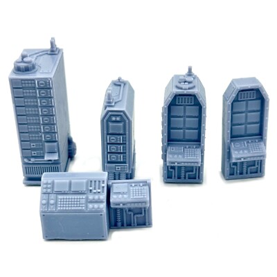 Resin 28mm Sci Fi Computation Cogitator Units Set of 6 Greebles Scenery Terrain